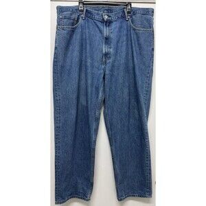 Levis 560 Loose Fit Jeans Mens 44x32 Blue Dark Wash High Rise 100% Cotton